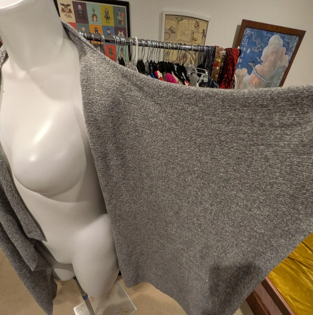 Barefoot Dreams Heather Gray Open Front Cardigan - S/M